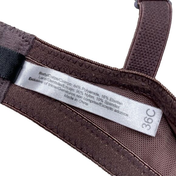 Adore Me Lightly Padded Underwire Bra Lace Womens Pink Black Size 36C - Picture 5 of 7